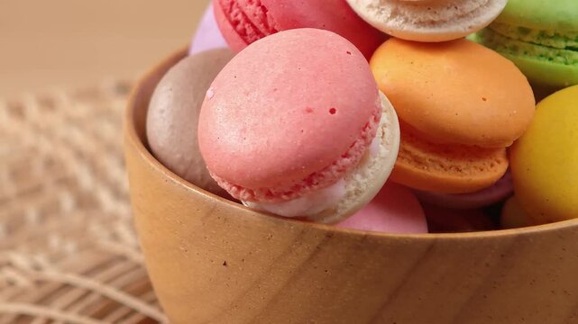 Macarons are a French sweet treat.