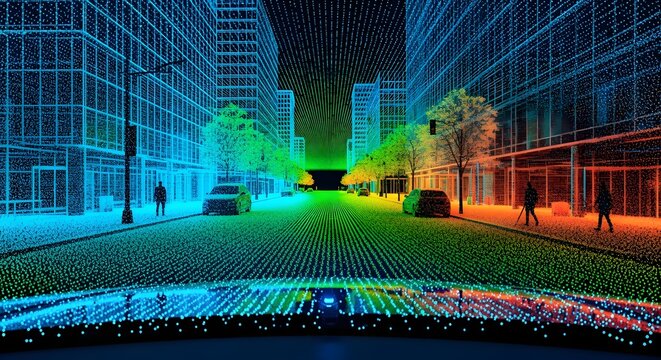 Autonomous Vehicle Lidar 3D Point Cloud Sensor Data