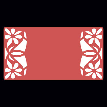 Red gift box gift card with red ribbon and bow floral festive celebration design