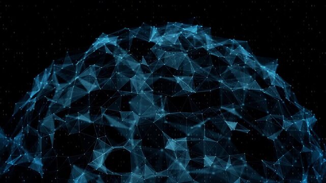 Digital Globe Cyber Data Connection Loops Technology Background 