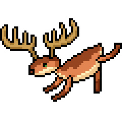 Obraz premium pixel art isolated background of deer happy dancing