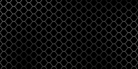 Fishing net seamless pattern. Soccer and football gates mesh. Fishnet texture. Basketball hoop and hockey net pattern. Sportswear texture. Chain link fence. Vector illustration on black background. © mas