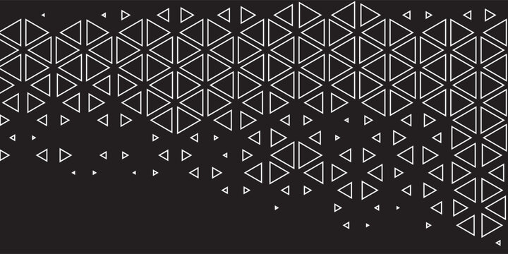 Abstrak Poligon Segitiga Monokromatik Bergradasi Halftone eps10