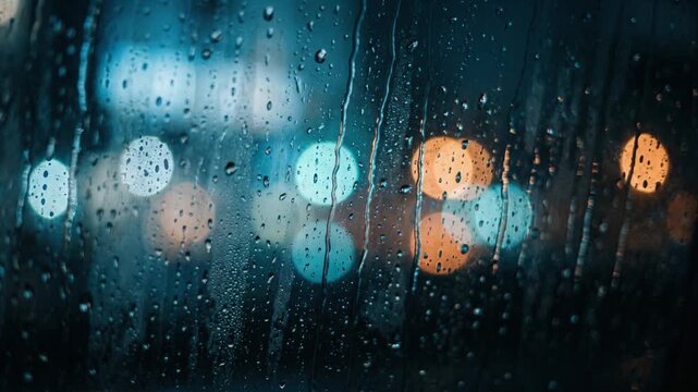Rain on Window Bokeh Loop