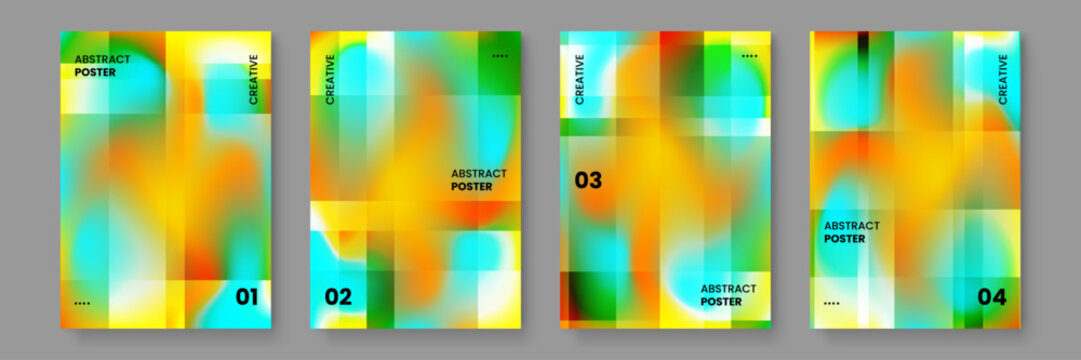 Modern artistic background featuring yellow and teal blurred blocks