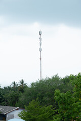 Obraz premium telecommunication mast TV antennas wireless technology 