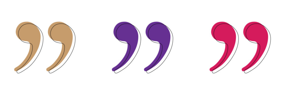 Quote mark in PNG. quotation symbol. remark sign in PNG. quote mark on transparent background. quoted sign . Vector Illustration . EPS 10 .