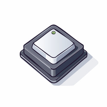 Isometric illustration of a computer CPU
