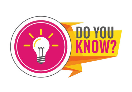 Do You Know Graphic Banner with Light Bulb Icon for Trivia, Facts, and Educational Content