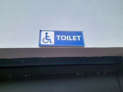 Restroom sign for disabled on the wheelchair, toilet  for disability people, lavatory symbol, bathroom icon, water closet in the public for the people