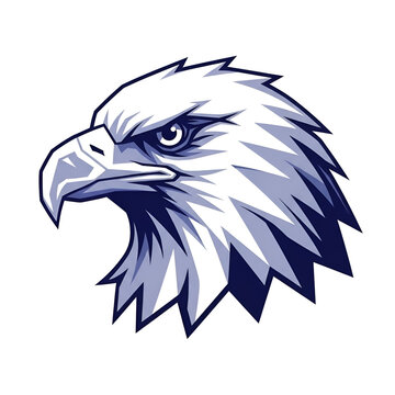 Stylized eagle head mascot illustration on white background