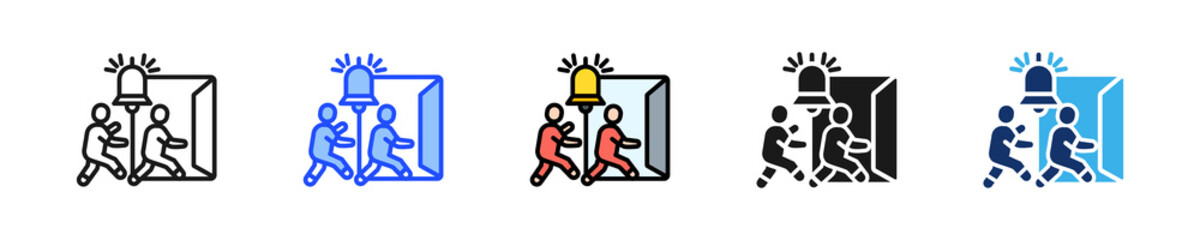 Fototapeta premium First Bell Icon Collection With Multiple Styles