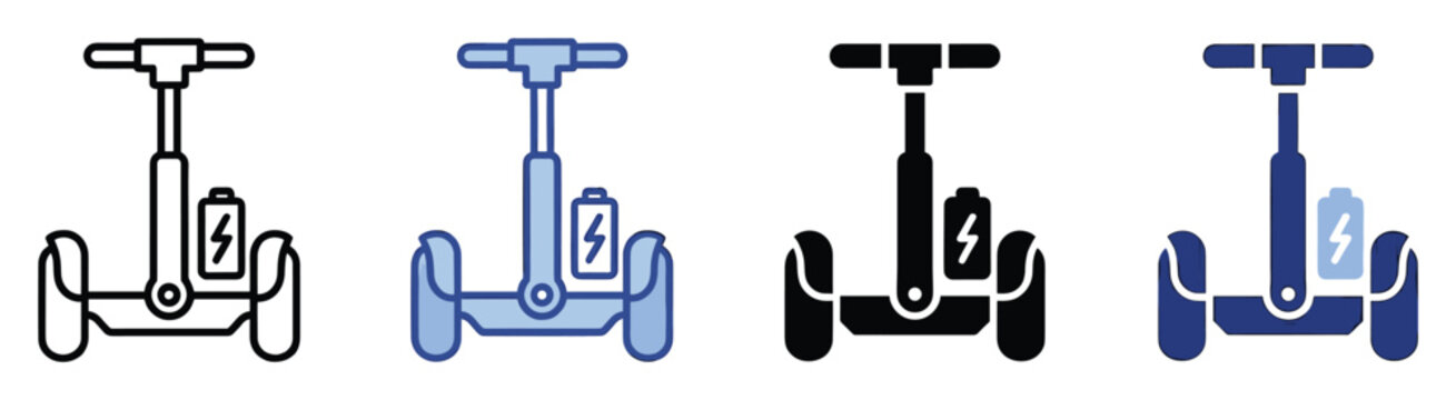 Electric scooter icon with battery for urban transport and eco friendly personal mobility graphic usage