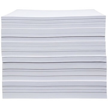Stack of white paper with horizontal lines arranged in a staggered pattern