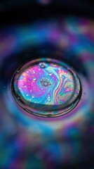 Naklejka premium Water Droplet Rainbow Colors Refraction