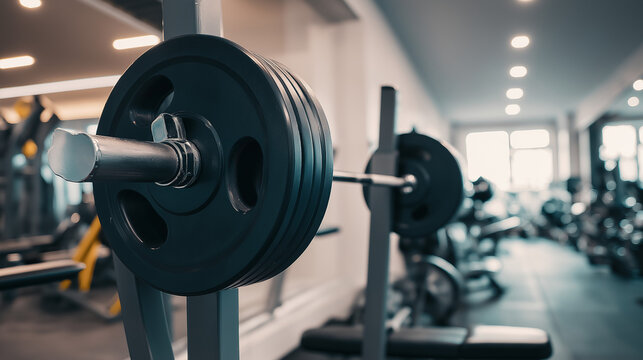 Modern fitness space featuring a single weight rack with clean lines, metallic surfaces, and soft overhead lighting.