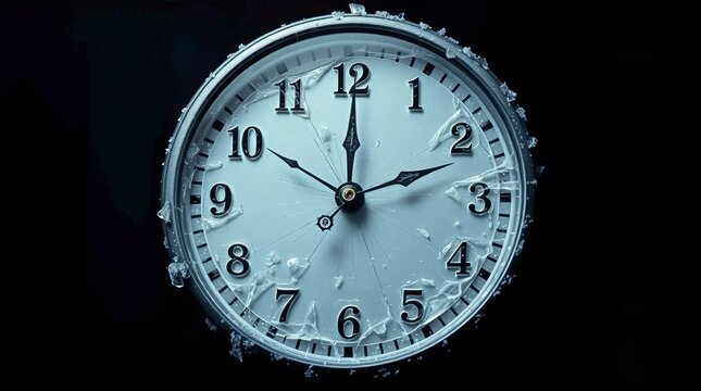 Stopped clock crisis background