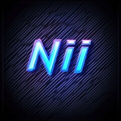 Fototapeta premium Illuminated blue and purple text 