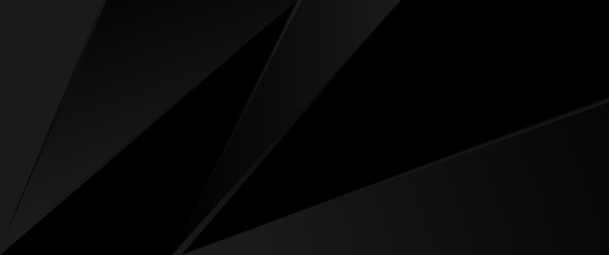 Dark Black Abstract Background with Diagonal Shadow Layers, Luxury Premium Design