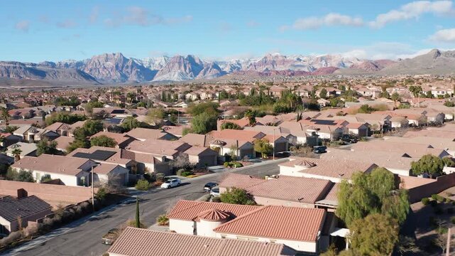Summerlin Las Vegas neighborhood with Red Rock Canyon background