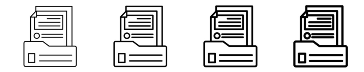 Obraz premium Document Icon Set Different Style Collection