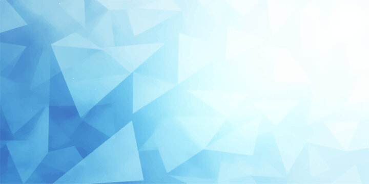 Abstract blue geometric background featuring a futuristic polygonal pattern with light textured triangle shapes and an origami style digital vector design for a creative wallpaper backdrop