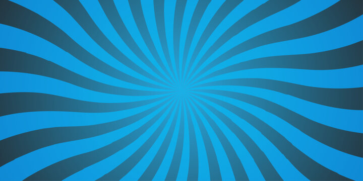 Background sunburst pattern blue design. Vintage sunrays illustration swirl grunge backdrop line. sun beam vector banner design and comic burst gradient concept pattern.