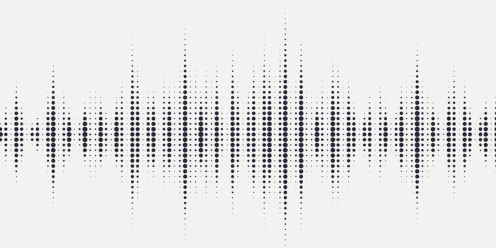 Monochrome printing raster  abstract vector halftone background.