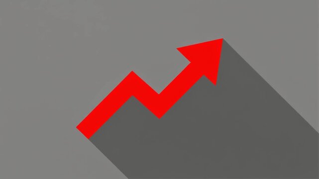 red arrow graph icon with upward trend