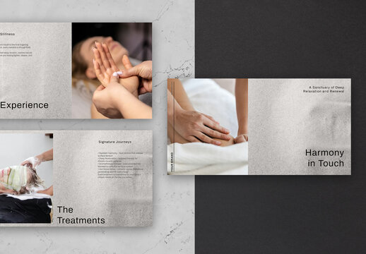 Minimalist Wellness Spa Presentation Template With Clean Beige Layout and Elegant Healing Branding Slides