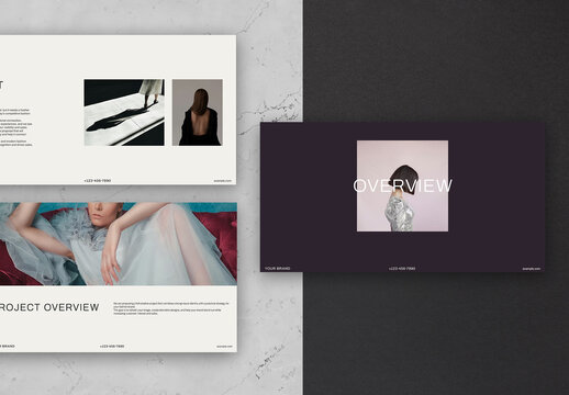 Fashion Brand Proposal Template With Elegant Dark Purple Layout and Modern Creative Branding Slides