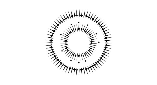 Black eyelash extensions circular design.