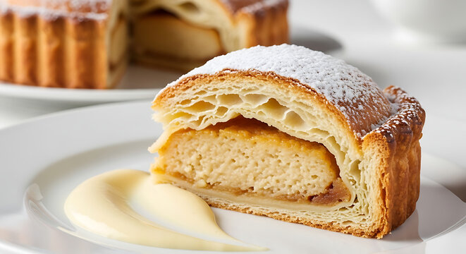 Pithiviers Puff Pastry Almond Cream Powdered Sugar French Classic