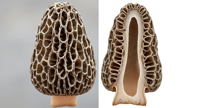 Hollow Light Organic Morel Mushroom Honeycomb Cap