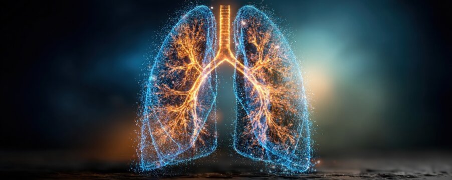 Abstract illustration of a healthy lung
