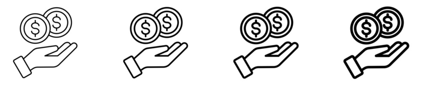 Payable Icon Set Different Style Collection