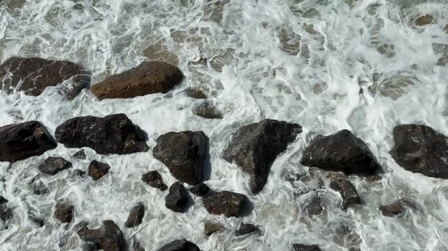 Waves at Paria Grande Beach in Portugal in the afternoon