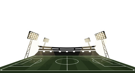 Soccer field with lights and seating. © ayana