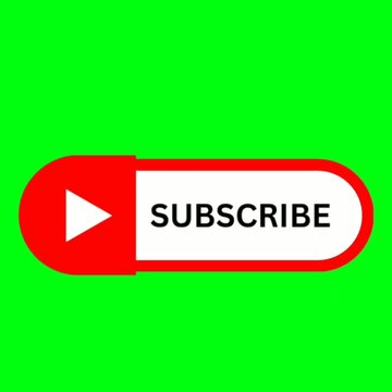Subscribe Button Animation Green Screen YouTube Subscribe Call To Action