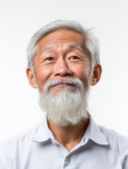 Fototapeta premium senior asian male philosopher on an white background