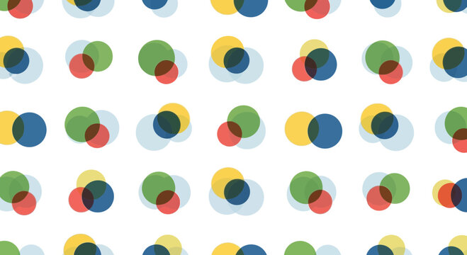Colorful geometric pattern, multicolored circles, abstract background, vector design elements