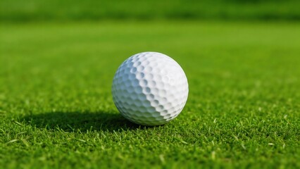 Obraz premium Golf ball on green grass