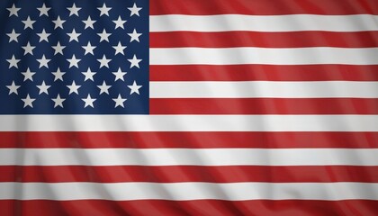 Fototapeta premium American Flag Waving in Wind - Patriotic USA Banner with Red White and Blue Stars Stripes
