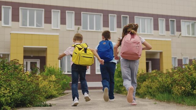 Going back to school, children&rsquo;s education, friendship bonds, learning path, colorful scene, eager faces, new beginnings, academic environment, shared experiences, growth and discovery, Students