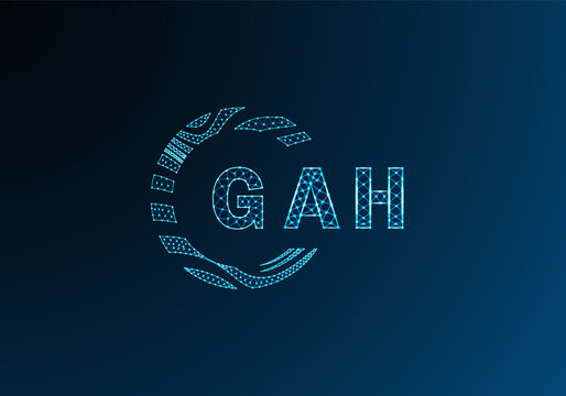 GAH low poly letter logo vector design. GAH lower poly logo design. GAH unique low poly logo design.