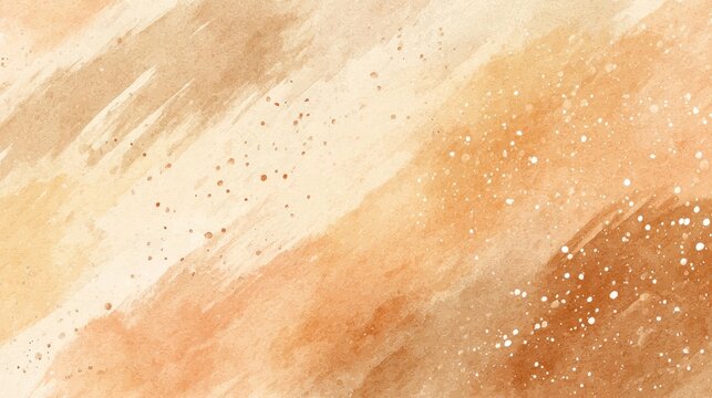 A soft, abstract watercolor background featuring warm tones of beige, peach, and brown, with splashes and streaks creating a calming effect.