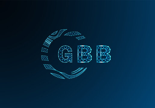 GBB low poly letter logo vector design. GBB lower poly logo design. GBB unique low poly logo design.