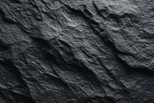 A textured surface of dark rock, showcasing intricate patterns and shadows, evoking a sense of natural beauty and ruggedness.