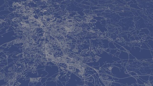 3D looped animation of city - Braga Portugal