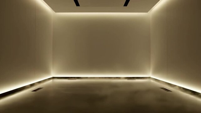 Modern Empty Room With Ambient LED Lighting